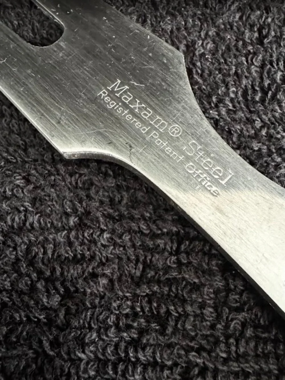 Vintage Maxam Wood Handle Carving Meat Fork Japan